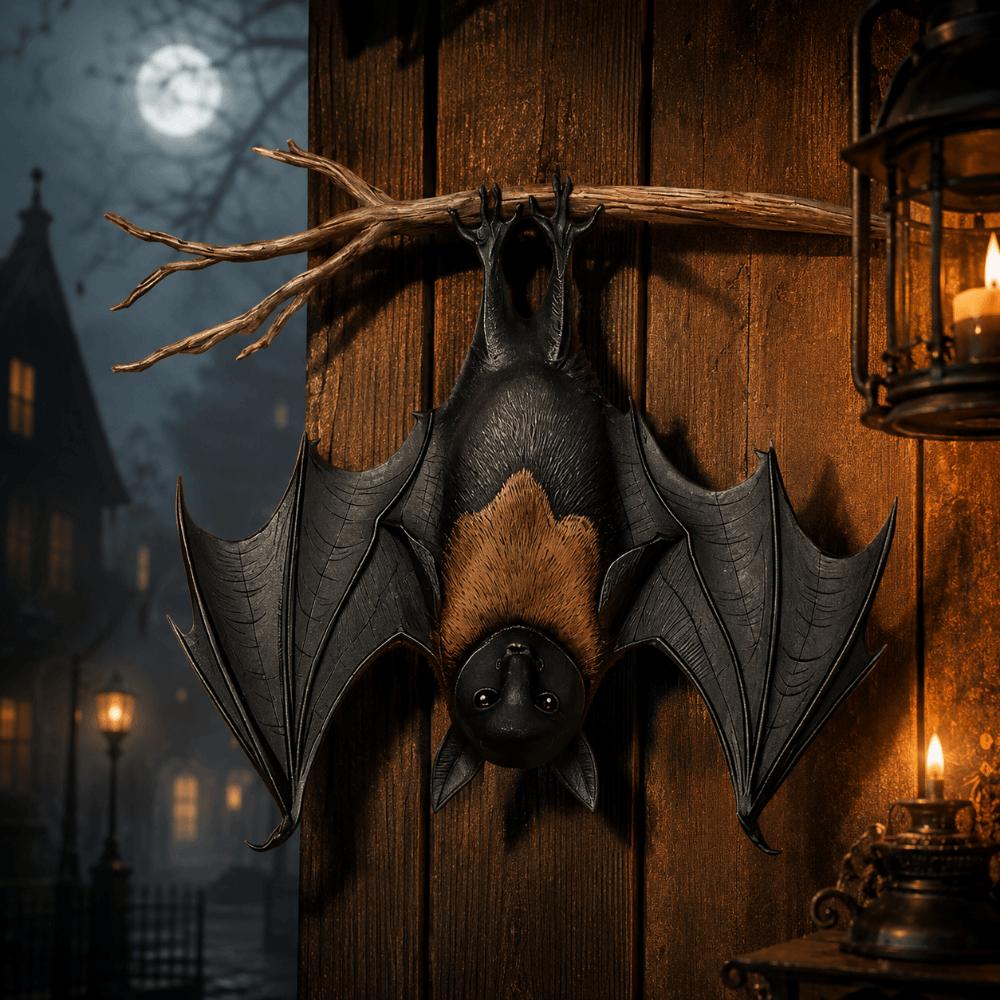 Iron Halloween Bat Decoration Simulation Animal Bat Pendant Bat Decorative Plate Garden Decoration
