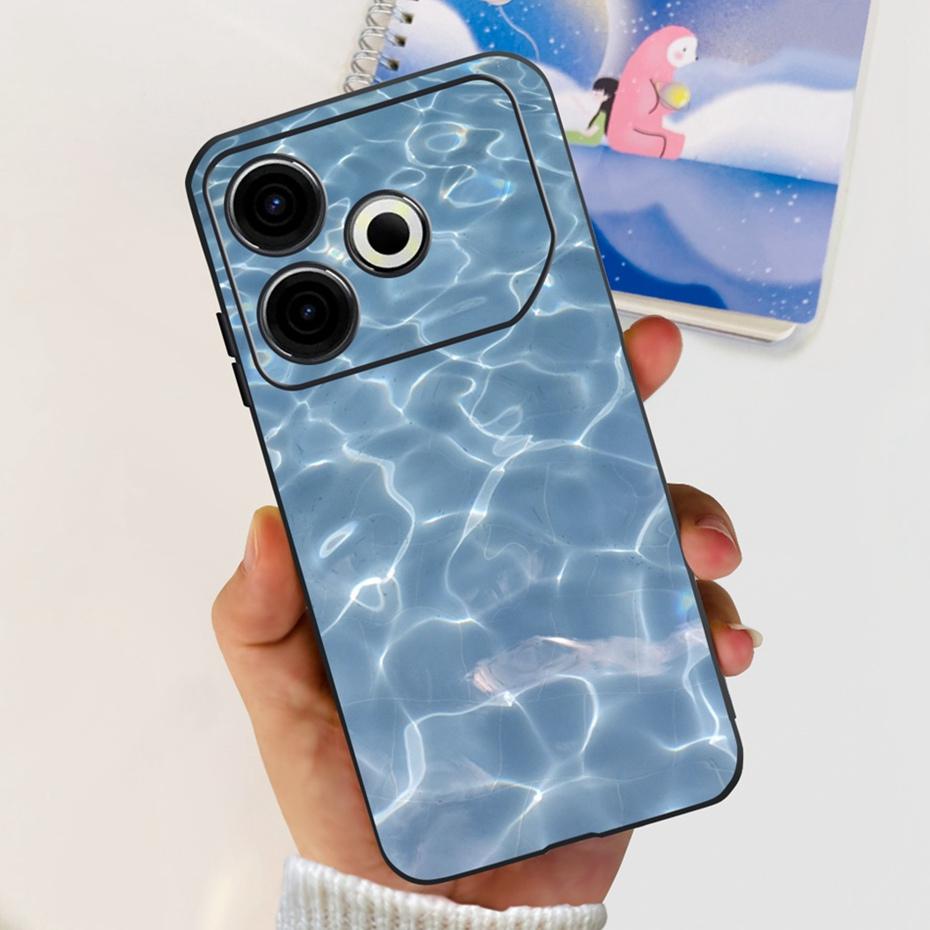 2024 Fashion Case For Tecno Pova 6 Neo Black Silicone Soft TPU Back Cover For Tecno Pova 6Neo 4G Phone Cases