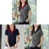 Polo Collar Short Sleeve T Shirt For Women With Cotton Fabric For Summer Casual Wear