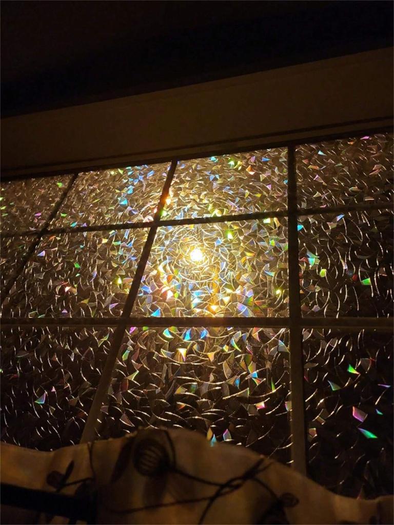 Rianbow Privacy Window Film - UV/Heat Blocking Stickers Anti-Glare Static Cling for Home Office Bathroom Glass Doors