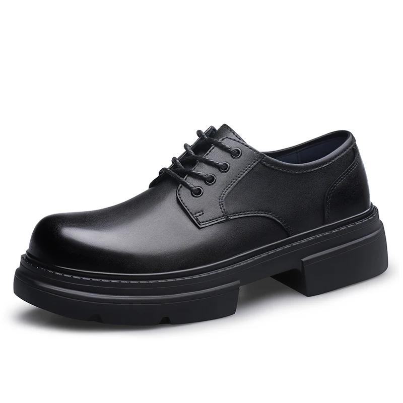 Fashion Formal Dress Footwear British Style Genuine Leather Mens Oxford Shoes Retro Casual Shoes Elegantes Male Business Shoes Sneakers