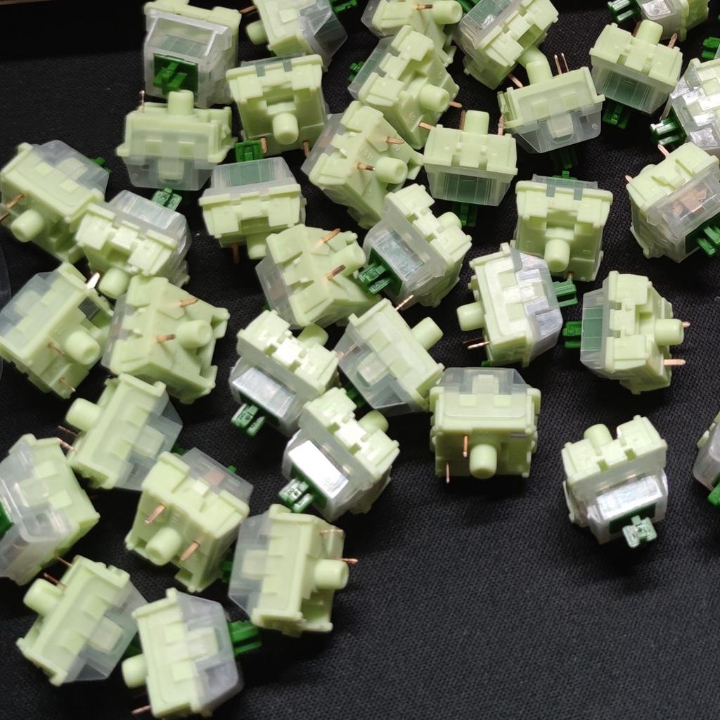 3 Pin Matcha Green Linear Keyboard Switch 45g Mechanical Keyboard Custom Switches Transparent Cover Manufacturer Lubrication