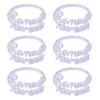 Pack of 6 Exquisite Napkin Rings Ramadans Kareem Napkins Holder Islamic Napkin Buckles for Home Dining and Parties