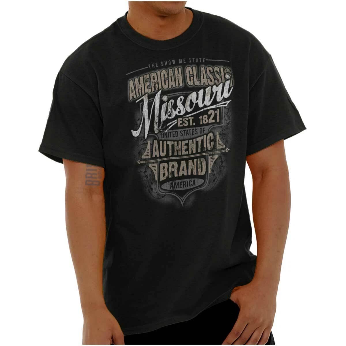 Missouri American Souvenir Country MO USA Adult Short Sleeve Crewneck Tee XXL