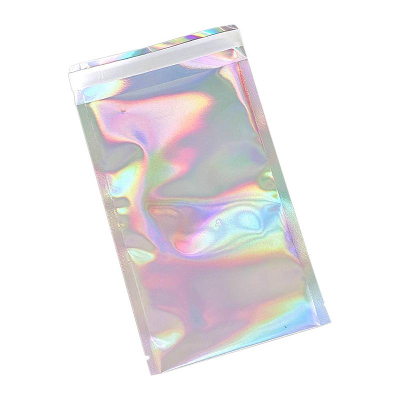 10Pcs Self-Sealing Laser Small Plastic Bags For Jewelry Pouch Jewelry Transparent Display Gift Packaging Storage Bag