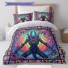 Cartoon Pattern Bedding Quilt Set Quilt Cover Pillowcase Home Decoration Birthday Gift (1 * Duvet Cover + 2 * Pillowcase, Without Core)
