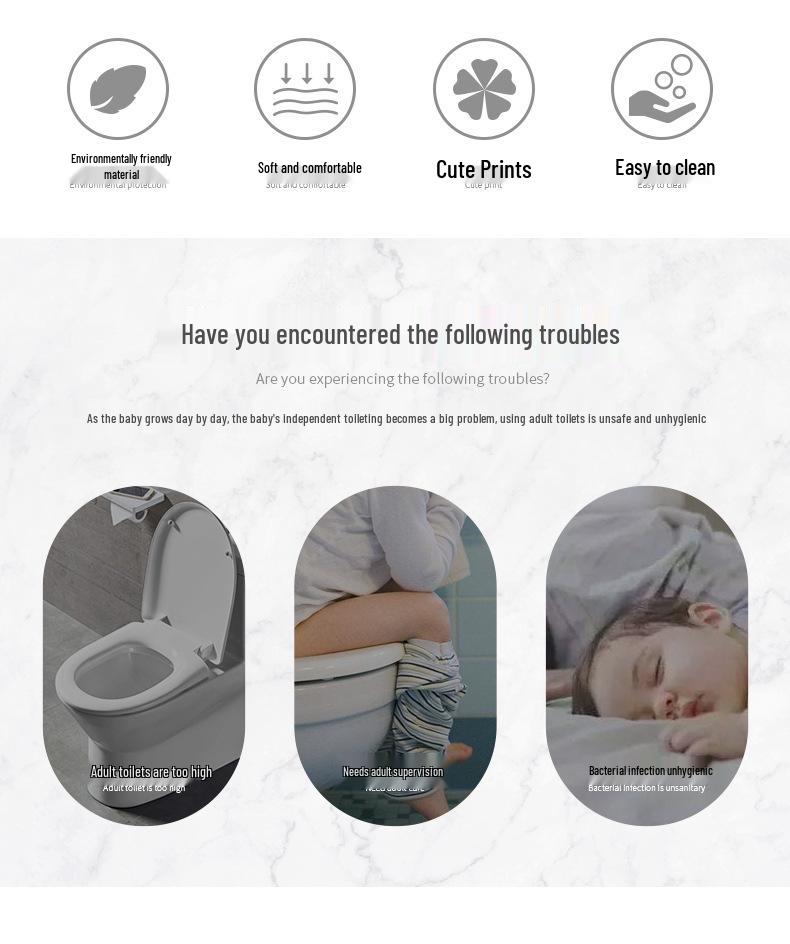 Kinderweicher Toilettensitz mit vergrößertem Kissen für den Heimgebrauch