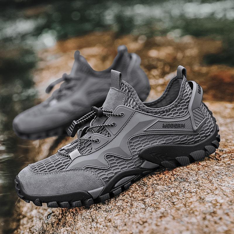Men's Shoes Summer New Mesh Wading Shoes Breathable Casual Hiking Shoes Outdoor Wading Shoes