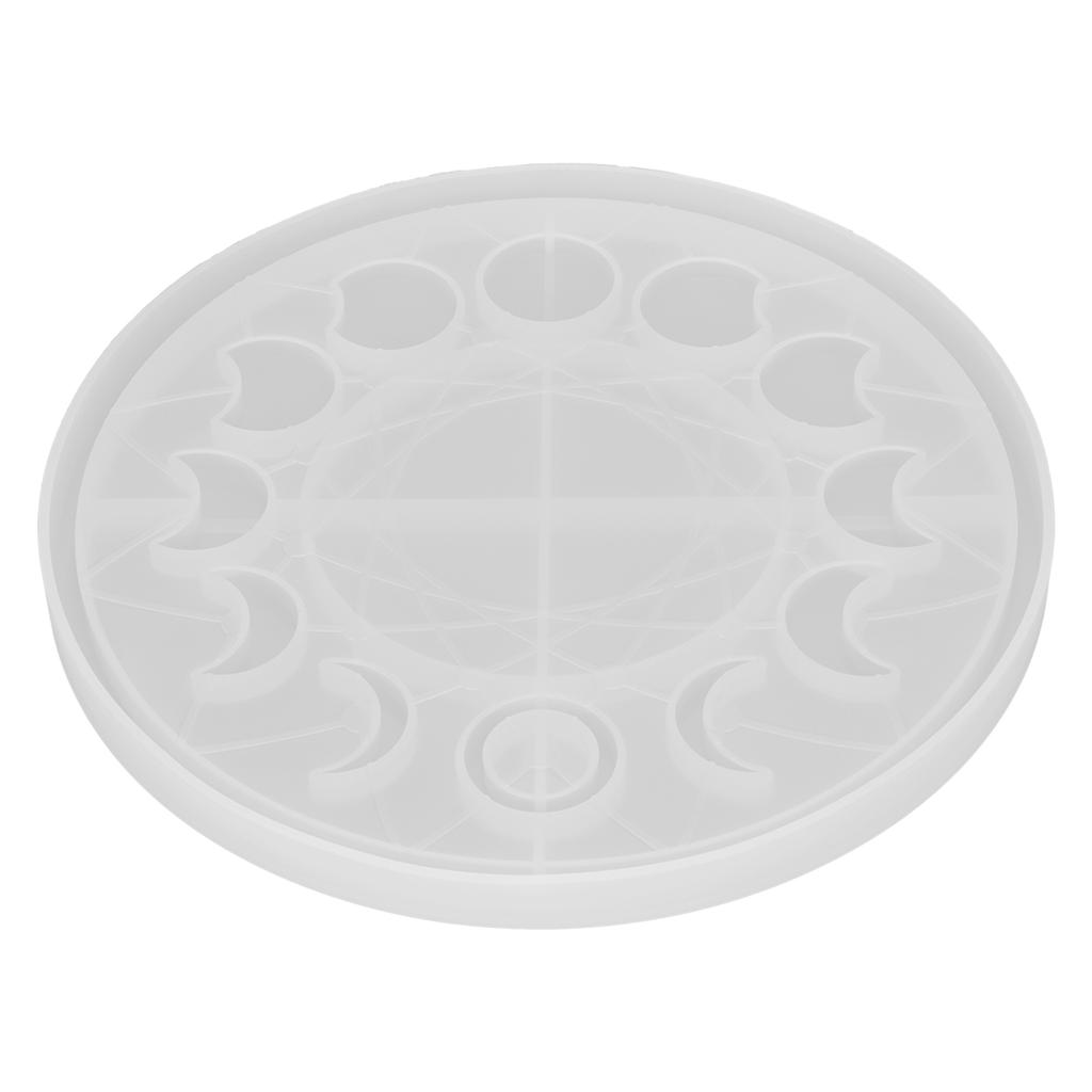 Moon Phase Tray Mold Lunar Eclipse Crescent Epoxy Resin Casting Molds for DIY Crafts Jewelry Making