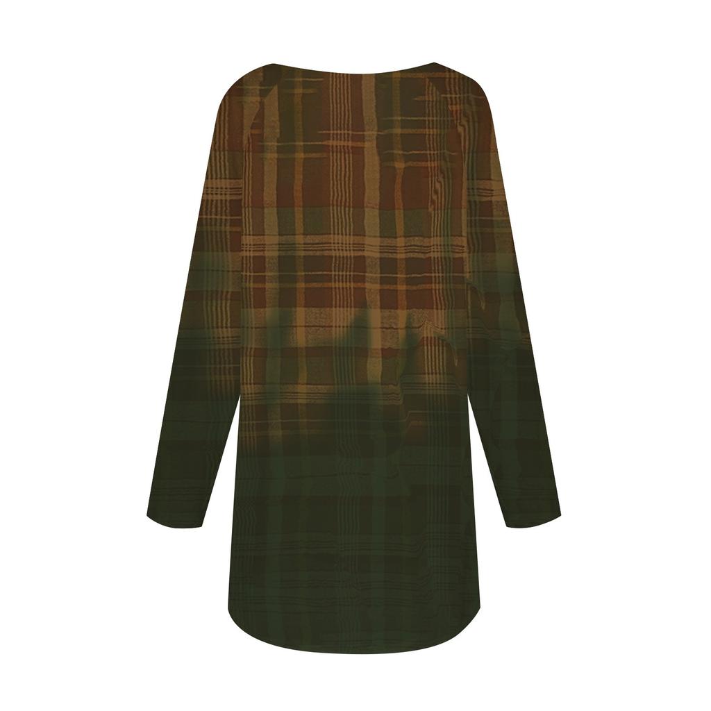 Dámské ležérní nadměrné tričko s dlouhým rukávem, kulatým výstřihem a retro potiskem