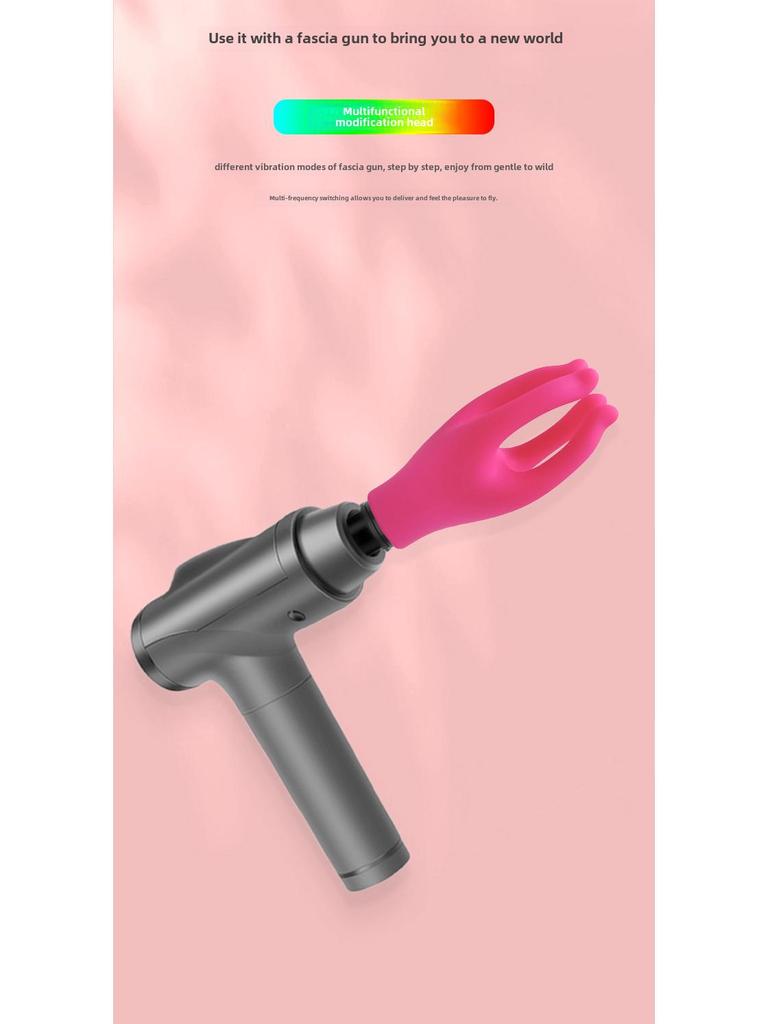 Modified Fascia Gun Head: Silicone Hand-Grasping Massager for Girls, Multi-Functional and Fun.