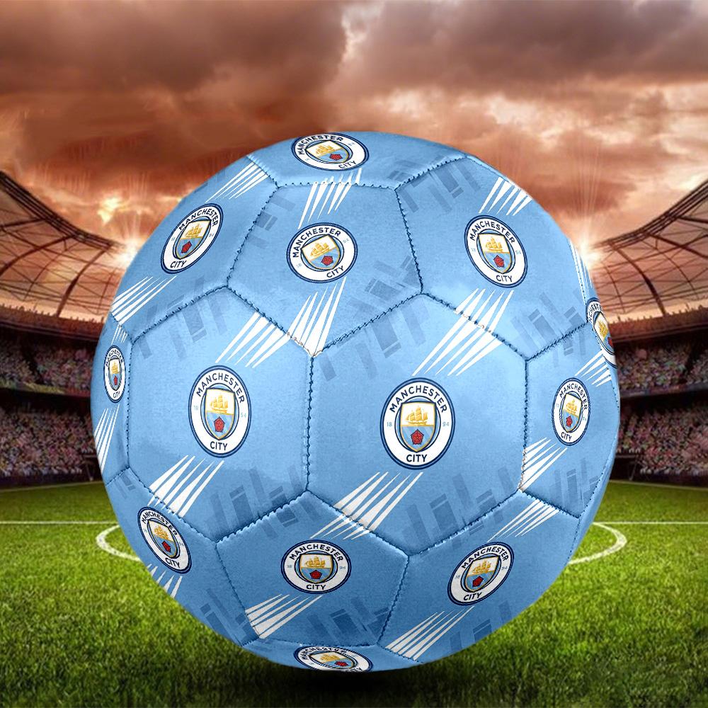 Manchester City teamSoccer Ball Colorful All Ages Machine Stitched PVC Competition Ready Durable High-Bounce