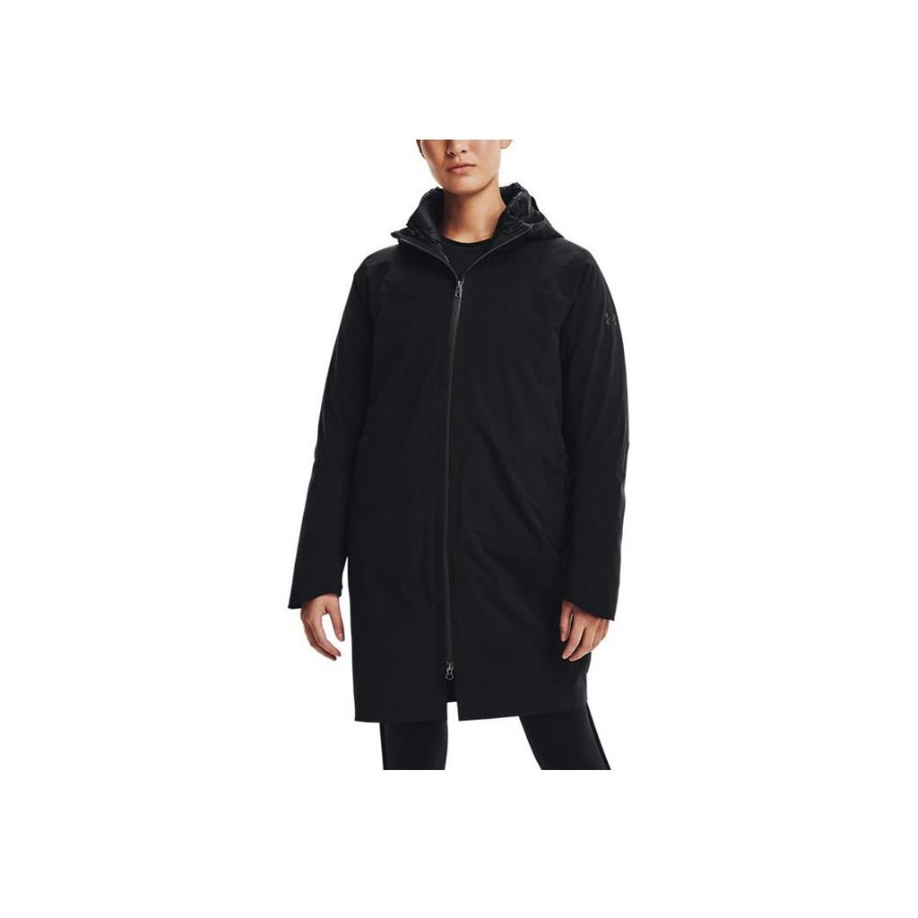 Under Armour Three-In-One Long Sleeve Hooded Down Jacket With Logo Women Outerwear Black 1365073-001