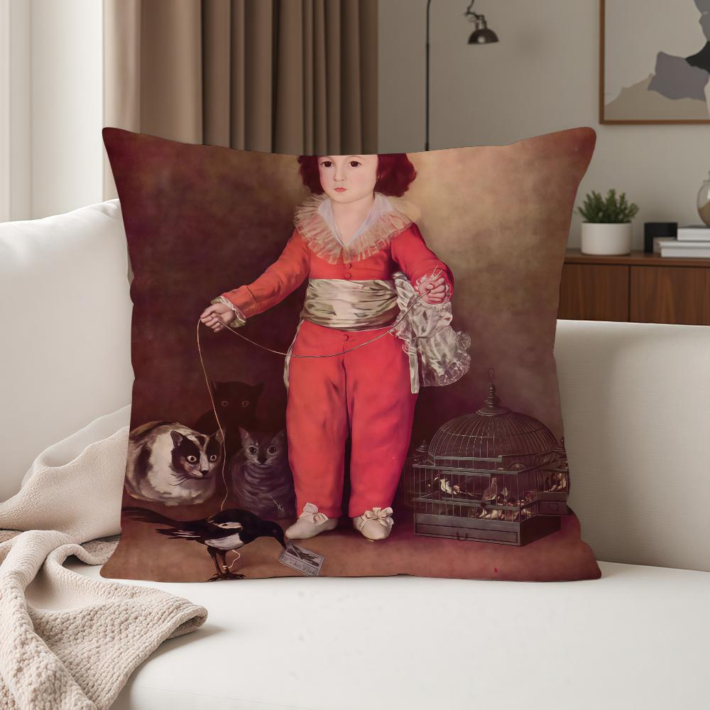Francisco Goya Famous Painting Pillow Case Suitable For Bedrooms Living Rooms Cars Home Decoration