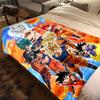 1PC Son Goku  Print Flannel Blanket, High Quality All Seasons, Home Decor, Warmth and Comfort, Perfect for Christmas Gifts