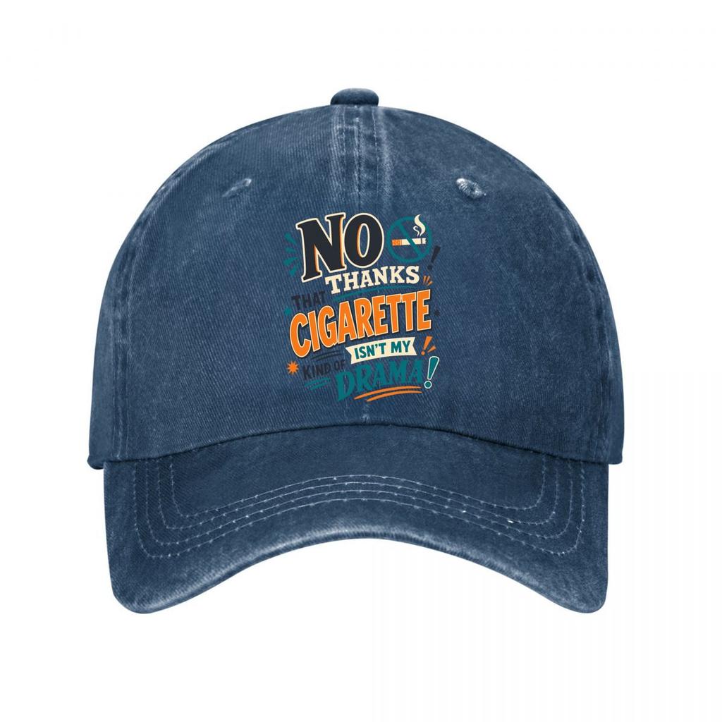 Humorous Anti Cigarette Quote Typogr New Vintage Washed Cotton Baseball Cap Sun Hats