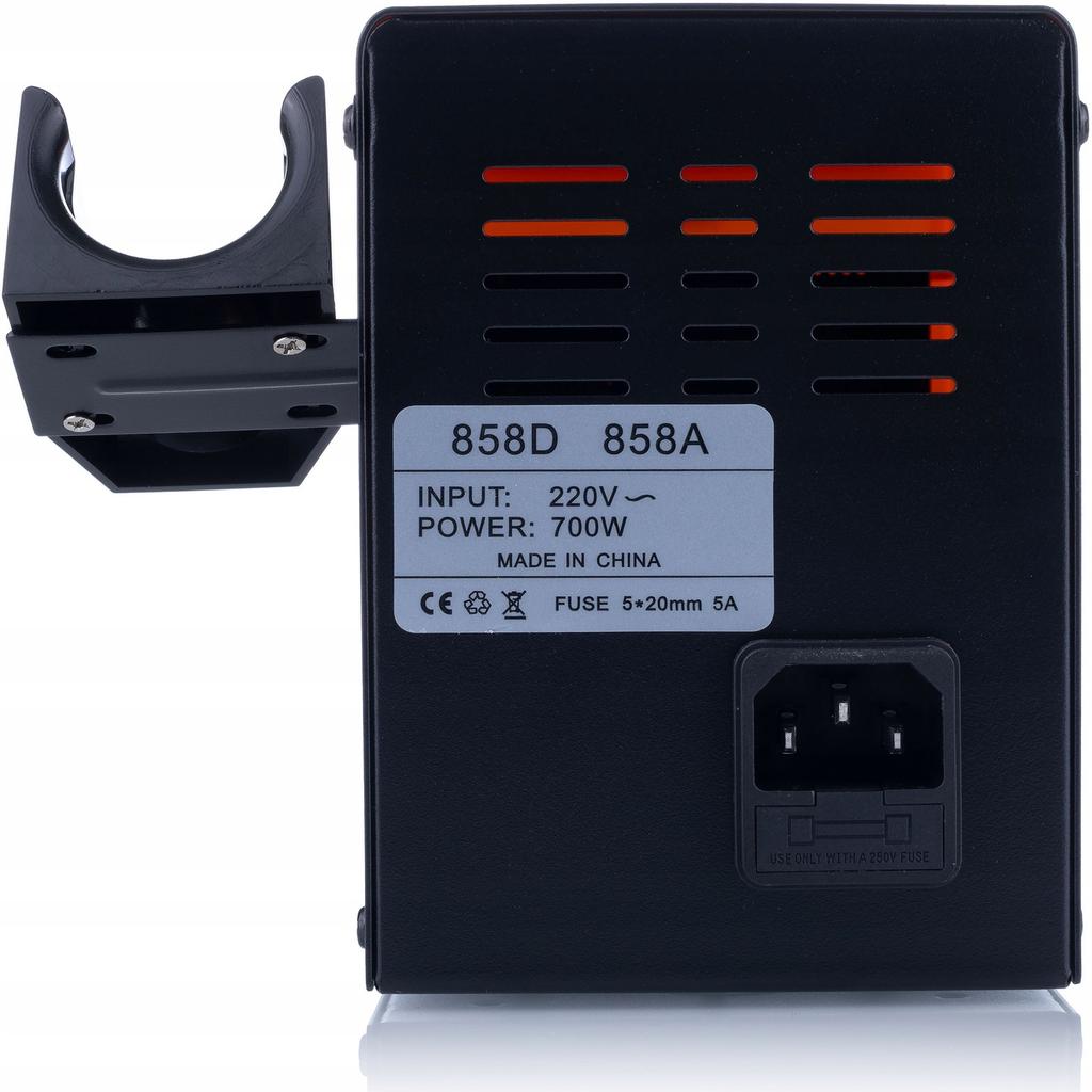 Rosfix Stacja Lutownicza Hot-Air 858D – Wysoka Moc 700W | Zestaw 3 Dysz | Lutownica Do Wygładzania Plastiku Z Siatkami