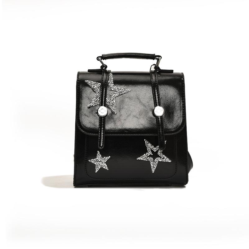 

Женская сумка 2025 весна новая корейская версия ins стиль рюкзак мода пайетки звезда прилив универсальный маленький рюкзак чёрный