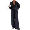 "2026 European & American Casual Cotton-Linen Two-Piece Set: Loose Long-Sleeved Shirt & Pants”