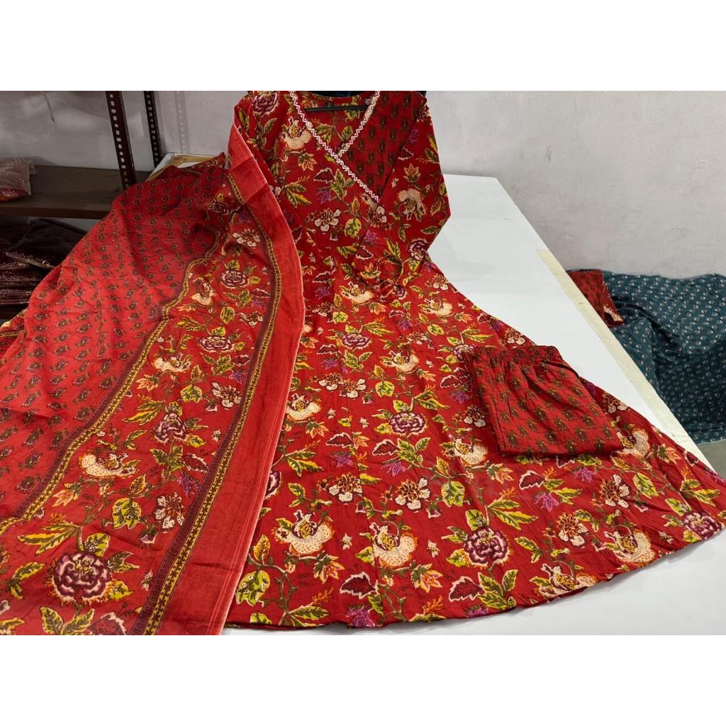 Ensemble Tunique Kurti Pantalon Dupatta Haut pour Femmes Indiennes Designer Vêtement de Fête Costume Anarkali VF-3003