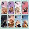 Singer S-Sabrina Carpenter Phone Case For iPhone17 16 15 14 13 12 11 Pro Max Plus,5G Soft Black Case