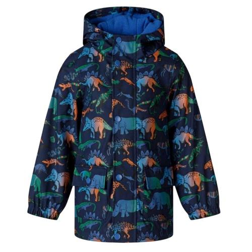 Minoti Boys Dinosaur Waterproof Jacket