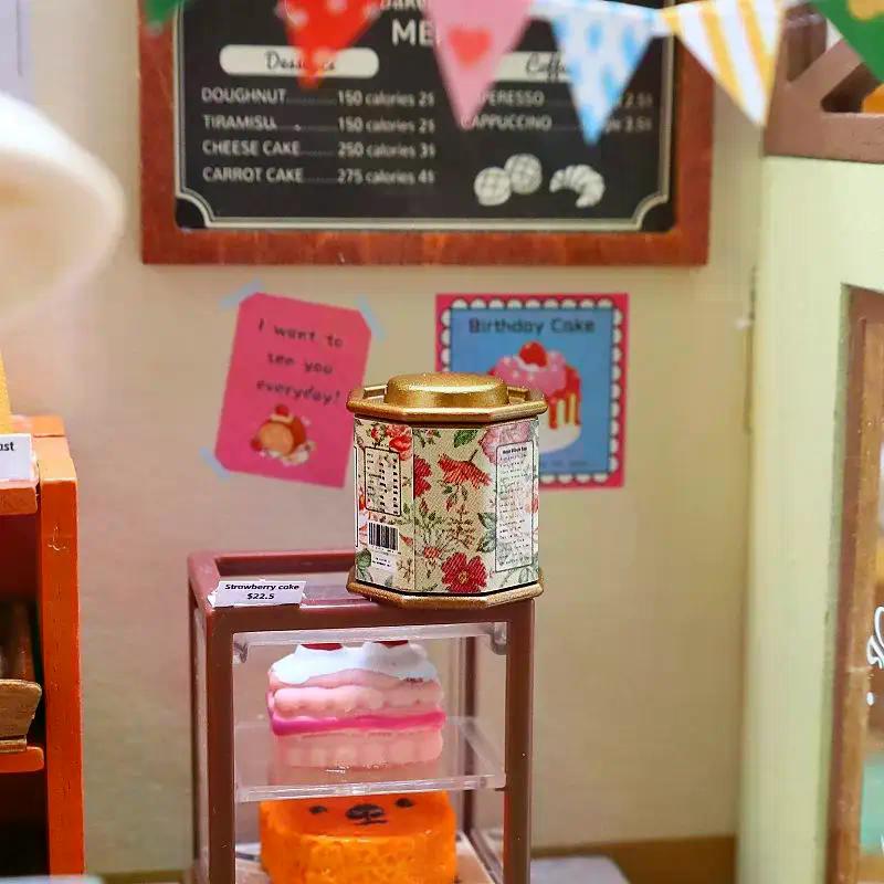 1Pcs 1:12 Doll House Coffee Can Miniature Tea Can Model Simulation Item Ornament Doll House Furniture Decor Accessories Toys