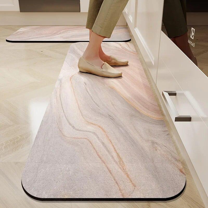 Kitchen Floor Mat Bathroom Absorbent Carpets Non-slip Anti-Fatigue Washable Bedroom Long Strip Soft Rug Home Entrance Doormat