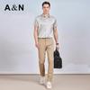 Antonio Men's 90.8% Silk Striped Short Sleeve Shirt