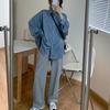 Koszula oversize Damska letnia szykowna kardigan Lantern Sleeve Biała koszula z długim rękawem Top na co dzień