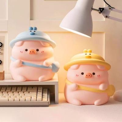 Cute Pig Coin Savings Tank Anti-fall Kids Storage Box Decorative Cartoon Coin Tank  Kids Gift