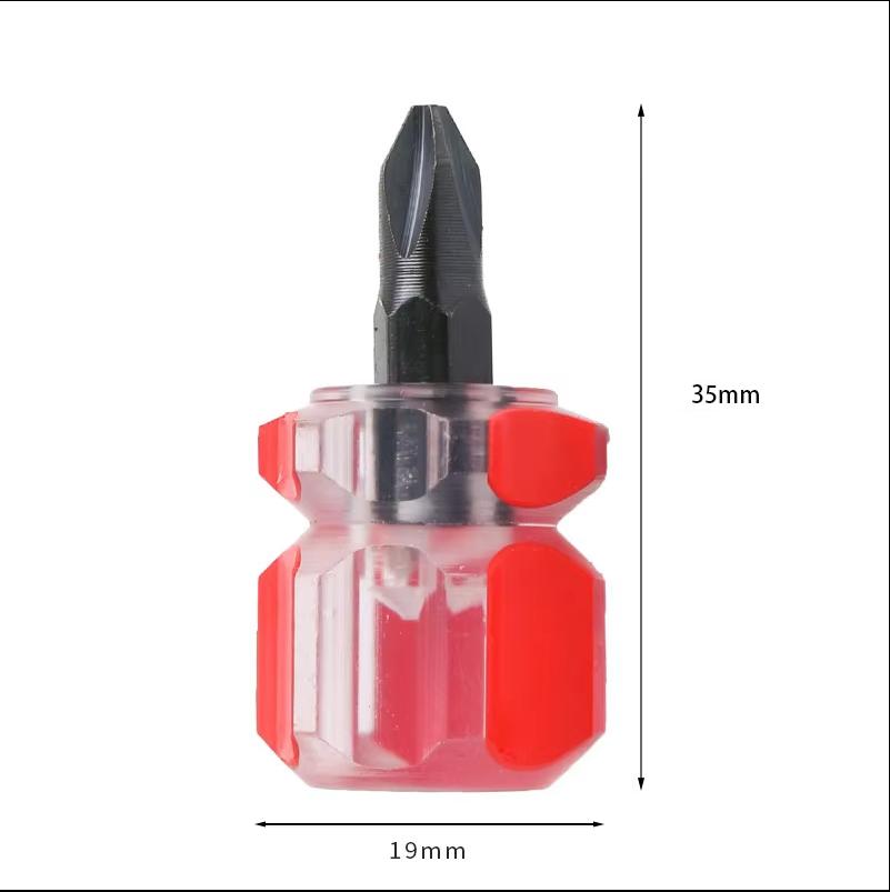 Sewing Machine Screwdriver, Ultra Short Mini Stubby Flat Head Phillips Screwdriver for Sewing Projects Narrow Spaces