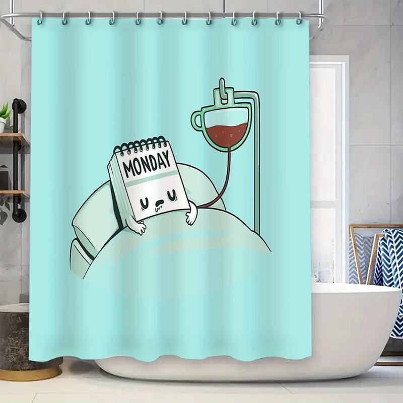 

Bathroom Shower Curtain Botanical Leaf Pattern Nature Greenery Waterproof Decor Farmhouse Rustic Home Textile Spa Hotel Supplies W60H190(CM)-1 Pcs