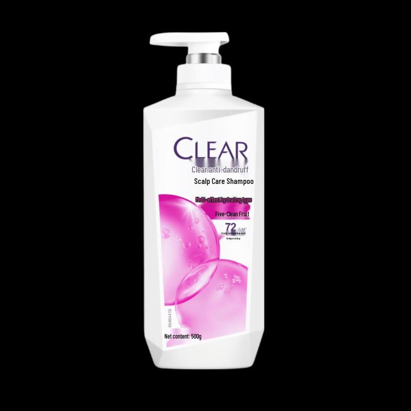Clear Women's Anti-Dandruff Multi-Effect Moisturizing Shampoo (3x500ml)