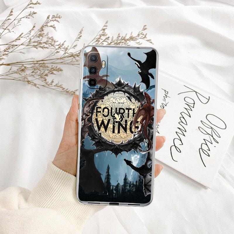 IK30 Fourth Wing Dragons Transparent Phone Case for Samsung Galaxy A04 A04S A14 A23 A34 A54 M23 M33 M52 M53