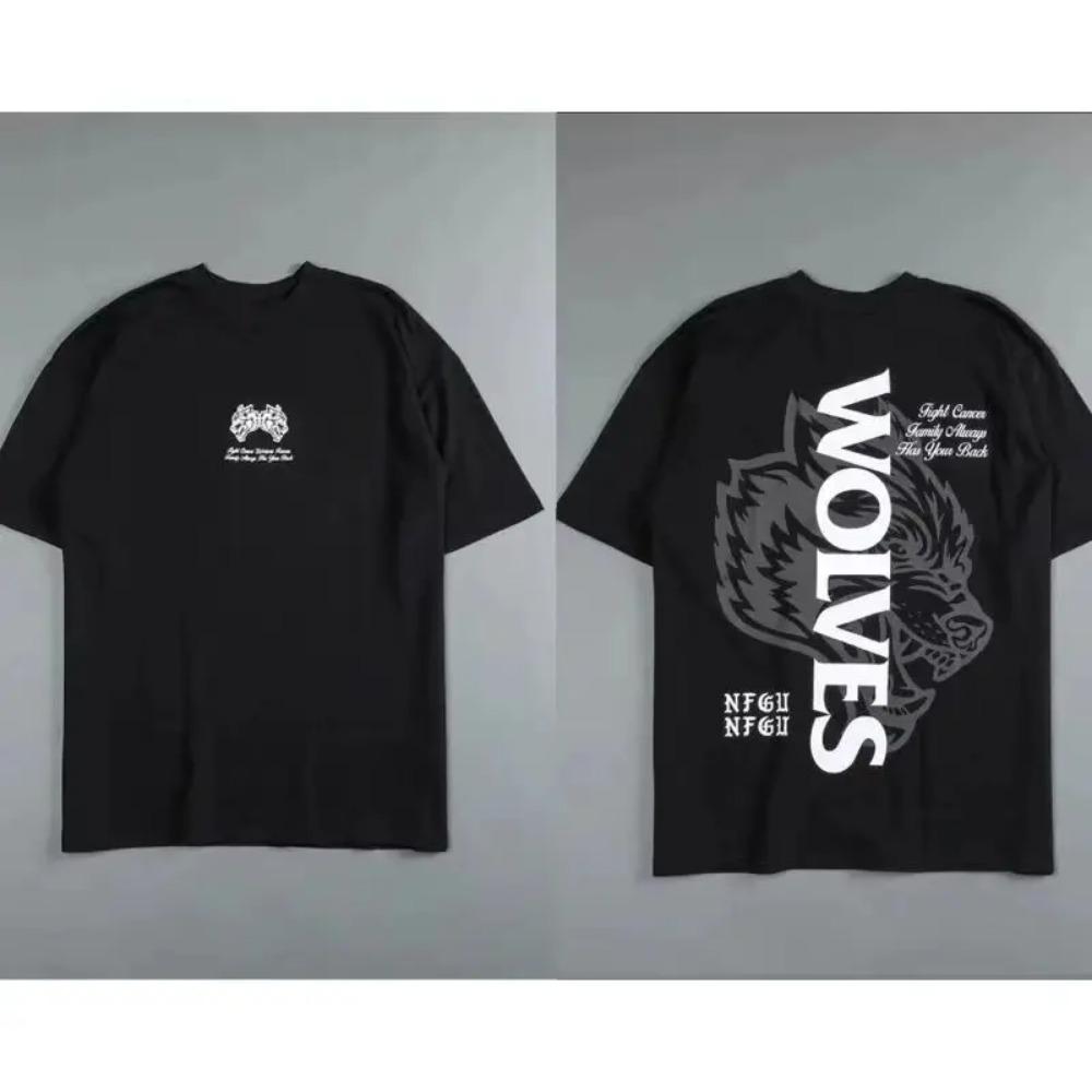 2025 Darc Sport Wolves T-Shirts Oversized Bodybuilding Gym Men Clothing Fugees Graphic Short Sleeve Top Tees Darcsport T Shirts