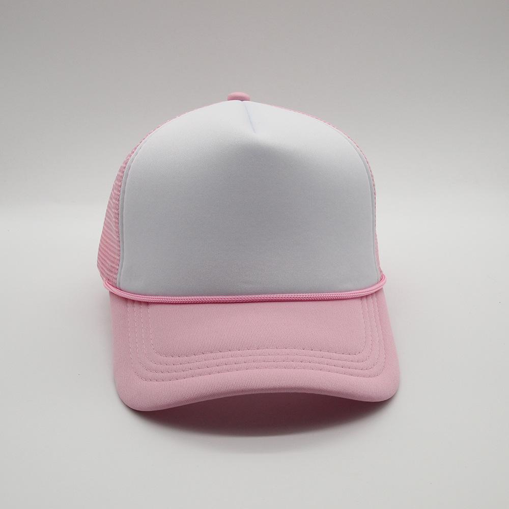 New Trucker Caps Men Women Plain Blank Foam Mesh Baseball Cap With Rope Summer Breathable Outdoor Sport Sun Visor Hats