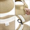 Sommer faltbarer leerer Strohhut tragbar Outdoor Sonnenschutz breiter Rand Sonnenschutzhut UV Schleife Strandhut