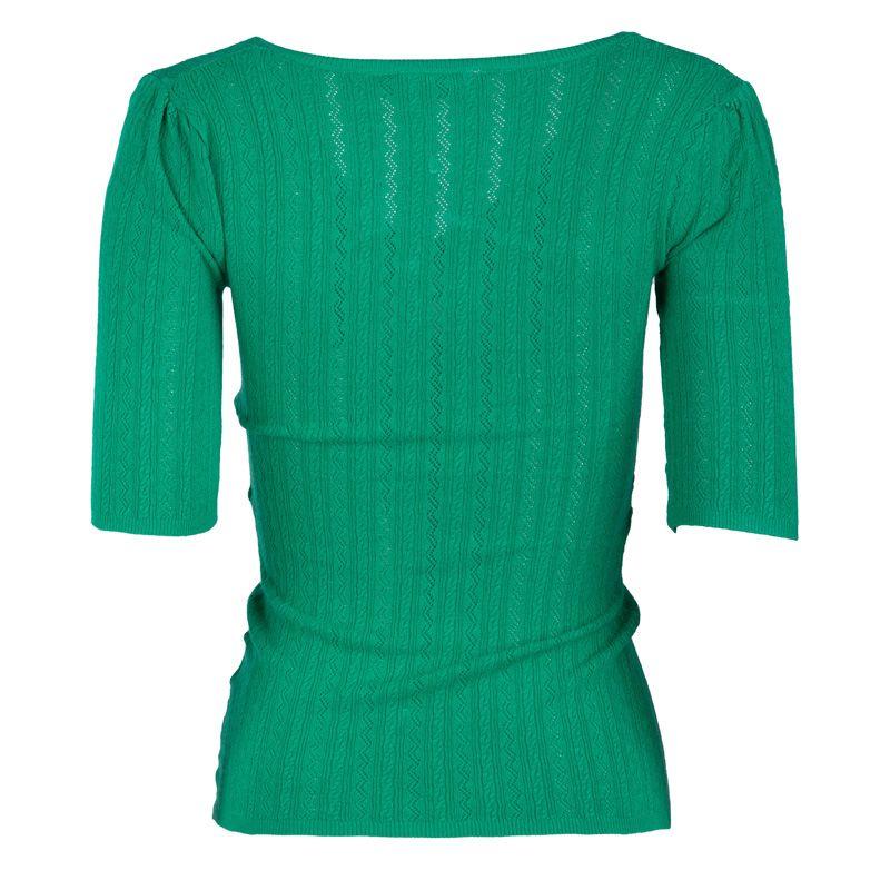 Feinstrick-Kurzarmoberteil mit tiefem Ausschnitt Lila Damen LA PETITE ETOILE