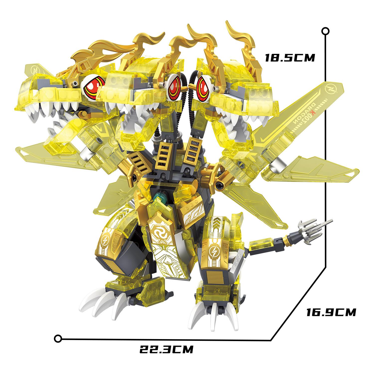 

Idea Monsters Small Block Red Archfiend Three Headed Demon Dragon Gorilla Crystal Construction Blocks Construction Toys For Kids