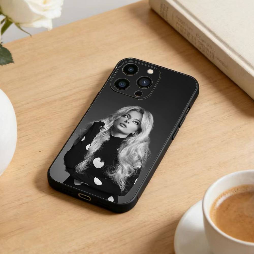 Singer-Bebe R-Rexha Phone Case For iPhone17,16,15,14,13,12 Plus,Max Soft Silicone Black Cover