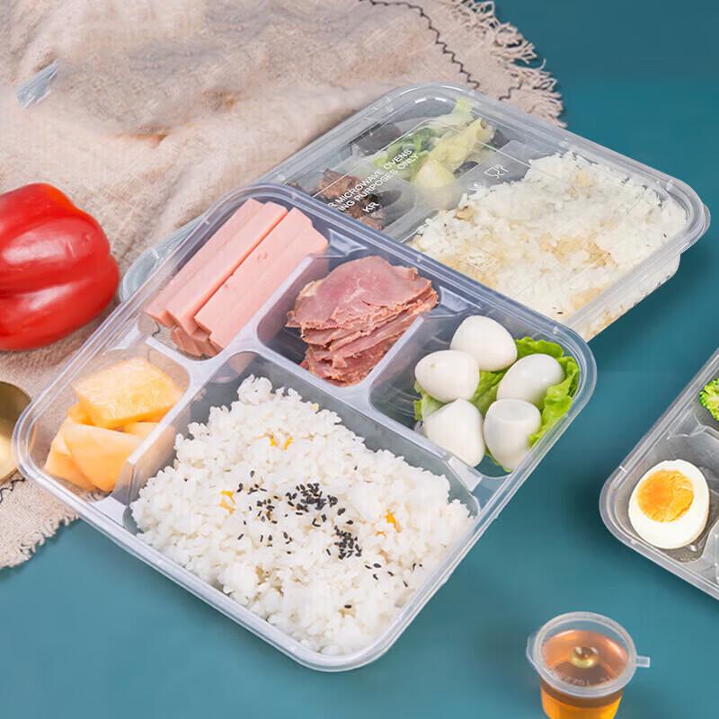 Thickened 5-Compartment Disposable Takeaway Lunch Boxes