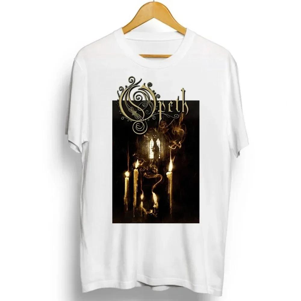 Vintage Progressive Death Metal Band Printed T-shirt for Men Women Fashion Opeth Band Short-Sleeved Tees 100%  Streetwear