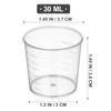 Ledmomo 50-Piece 30ml Plastic Heat-Resistant Measuring Cup, Small, Clear, Disposable Measuring Cup, Durable, Mini, Small Volume, Liquid Measurement, L