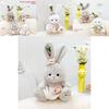 Bunny Plush Toy With Pink Dress Soft Rabbit Stuffed Animal For Kids Gift