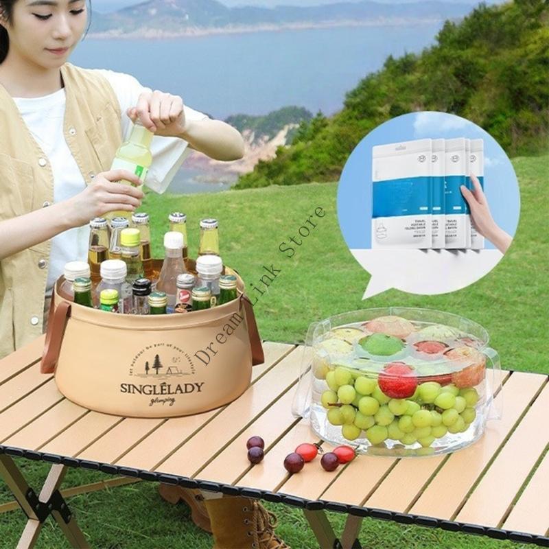 Q1FD Portable Collapsible Sink Basin With 12L Capacity Leakproof Water Container For Camping Travel Dishwashing Laundry