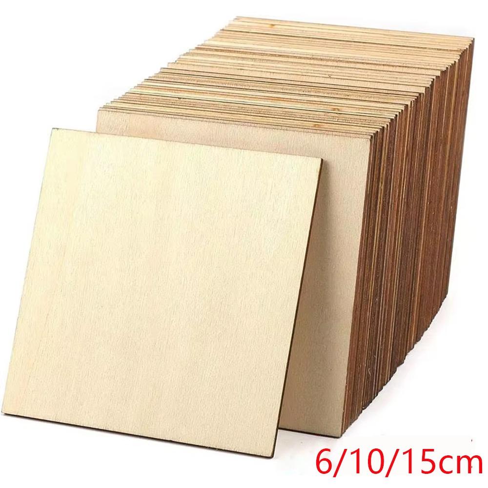 10pcs 150x150mm DIY Crafts Wood Squares 100x100mm Wood Carving Sheets Home Decoration Wood