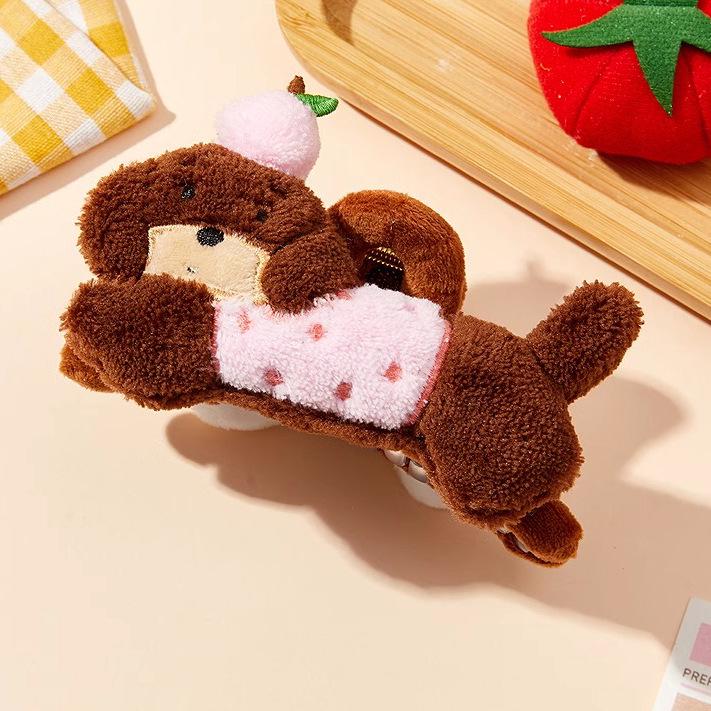Cute Dachshund Hair Clip for Women: Large Shark Clip for Half-Up Hairstyles, 2024 Autumn/Winter Collection