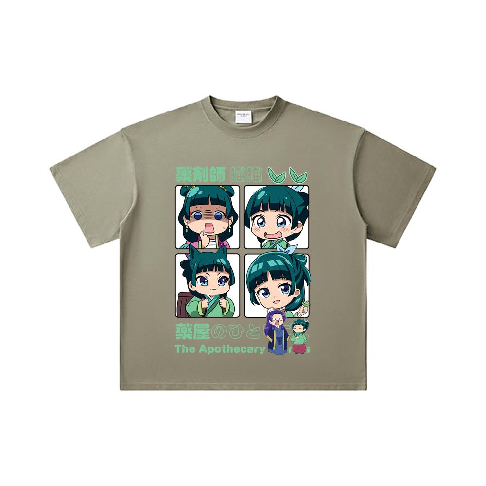 260 GSM Double Yarn 32 Count 100% Cotton Apothecary Diaries V3 Print Unisex Heavy Cotton T Shirt
