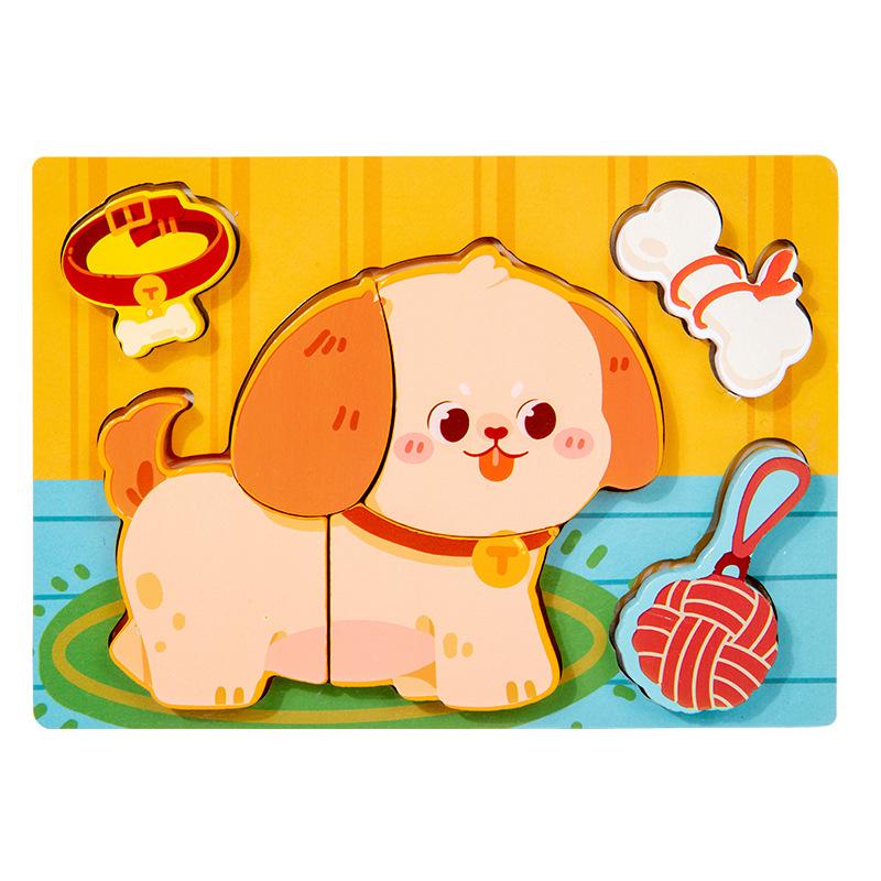 Montessori dřevěné puzzle pro batolata pro děti Montessori hračky pro batolata 2 3 4 5 let Nejlepší 3D puzzle vzdělávací hračka dinosaura